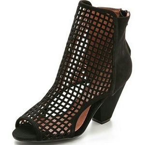 Jeffery Campbell Black Retain Leather Booties